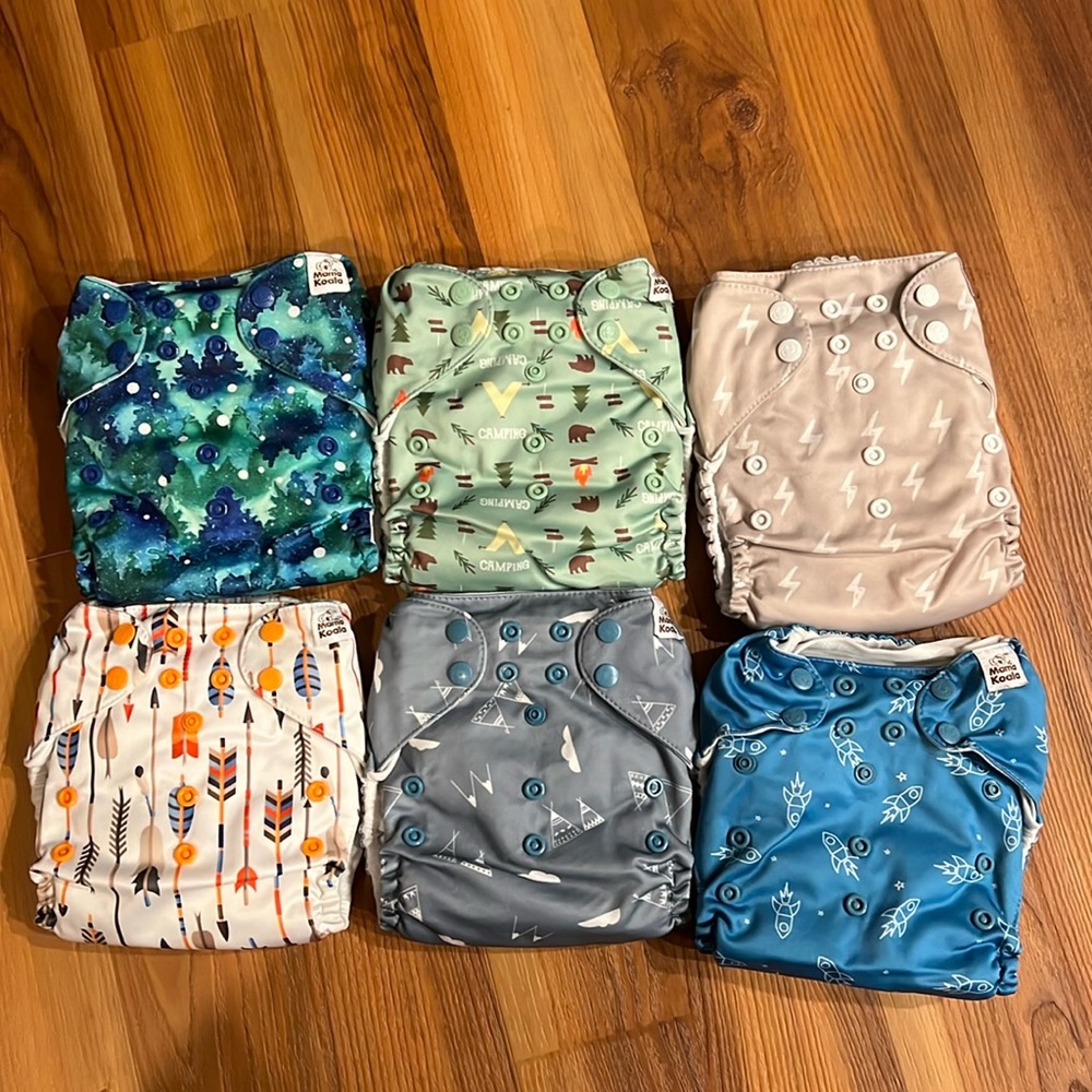 Mama Koala 6 Boys themed Diapers